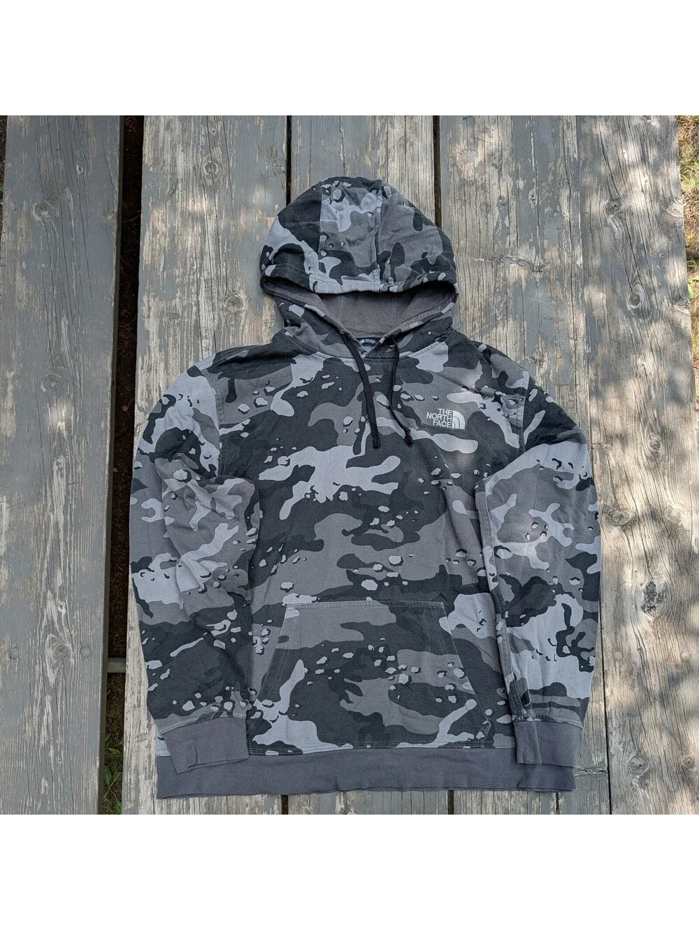 The North Face Camo Pullover Hoodie Men's XXL Grey Camouflage Gorpcore